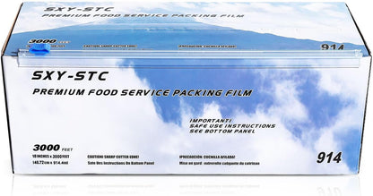 Plastic Food Wrap Thick Enough for daily use Stronger for Comercial Use Durable With Slide Cutter 12"wide 2000 Feet long Home and Commercial Use Food Service