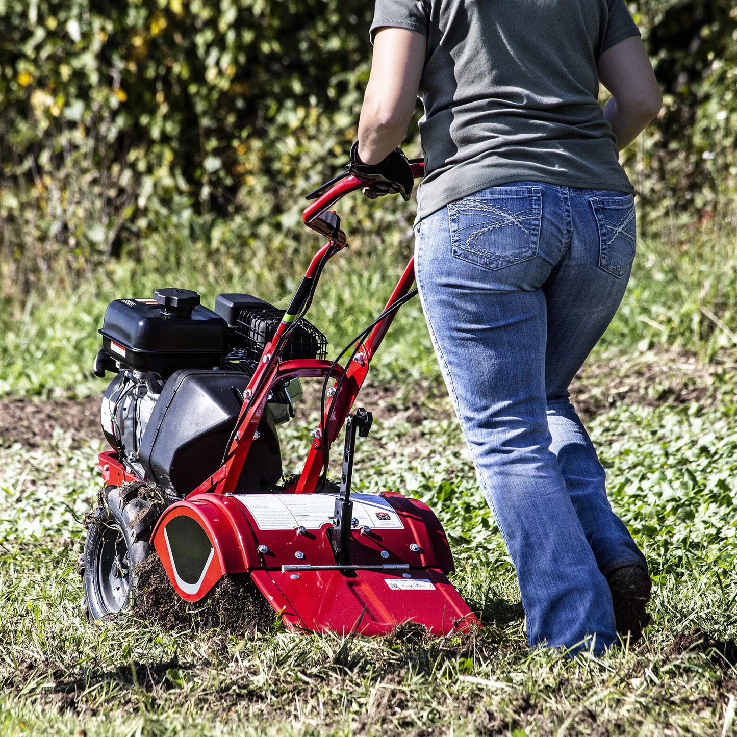 🔥Big Sale Today🔥Rear Tine Tiller, Powerful 209cc 4-Cycle Viper Engine, Rugged Bronze Gear Transmission, Counter-Rotating Tines, Instant Reverse, Pneumatic Wheels
