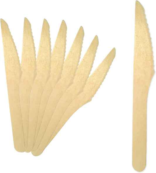 5.5" Disposable Wooden Sporks/Natural Wooden Utensils- Pack of 100ct