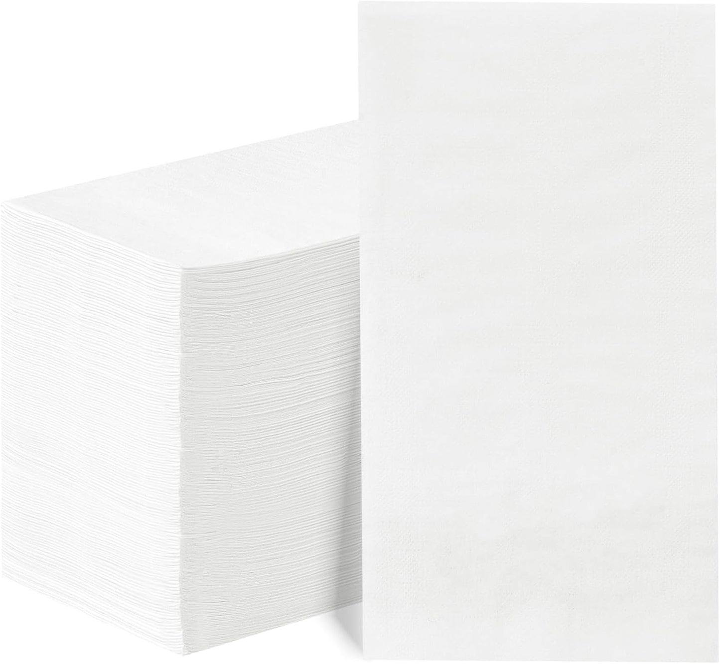 BESTVIP 200 Pack Disposable Paper Napkins, 3-Ply Dinner Napkins with Gold Trim for Guests, Bathroom Paper Hand Towels Soft and Absorbent, Perfect for Kitchen, Dinner, Party, Wedding or Event