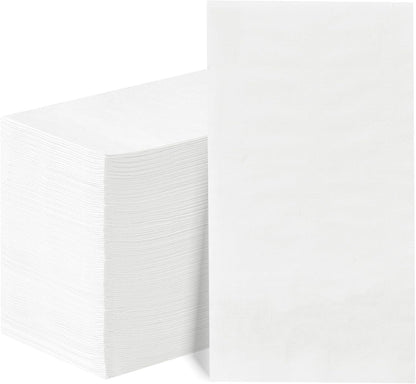 BESTVIP 200 Pack Disposable Paper Napkins, 3-Ply Dinner Napkins with Gold Trim for Guests, Bathroom Paper Hand Towels Soft and Absorbent, Perfect for Kitchen, Dinner, Party, Wedding or Event