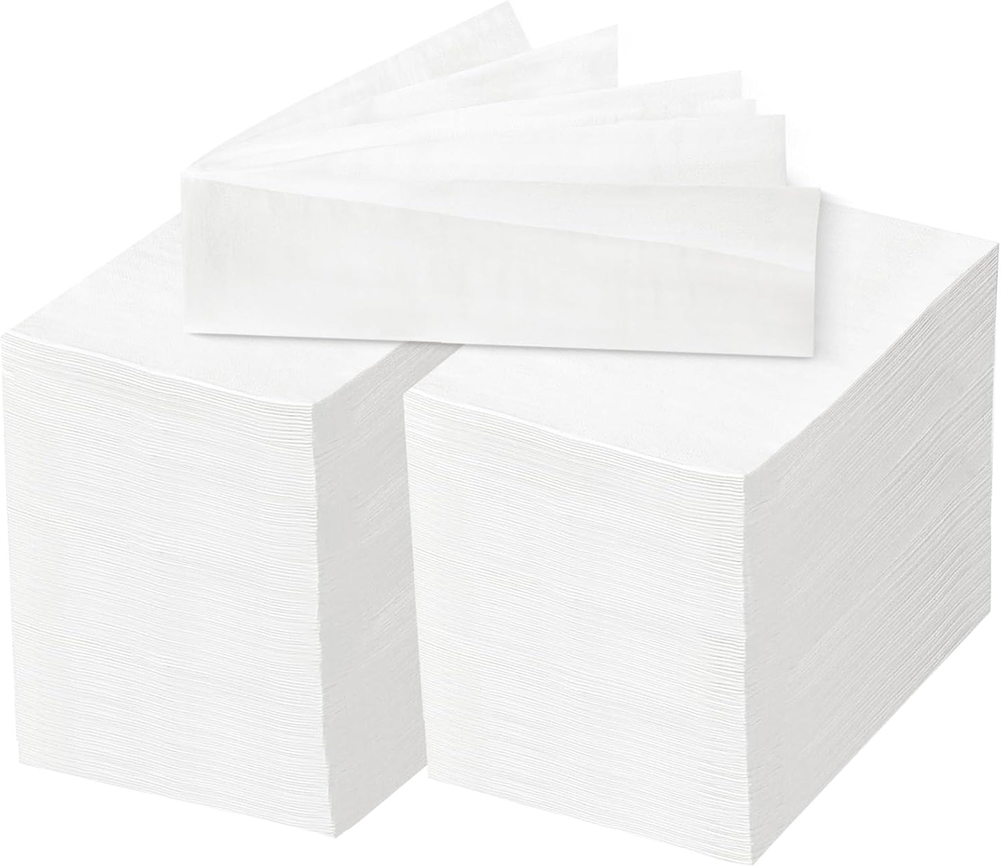 BESTVIP 200 Pack Disposable Paper Napkins, 3-Ply Dinner Napkins with Gold Trim for Guests, Bathroom Paper Hand Towels Soft and Absorbent, Perfect for Kitchen, Dinner, Party, Wedding or Event