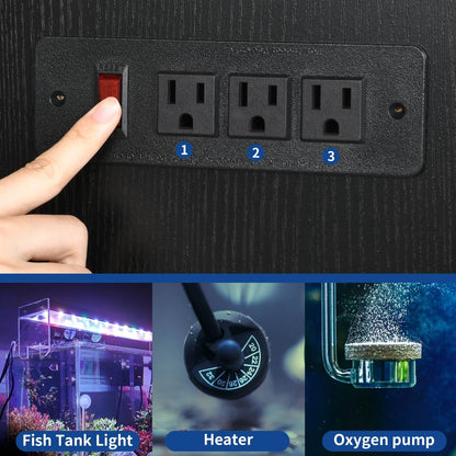 Moasis 40-50 Gallon Aquarium Stand Cabinet Fish Tank Stand with Power Outlets