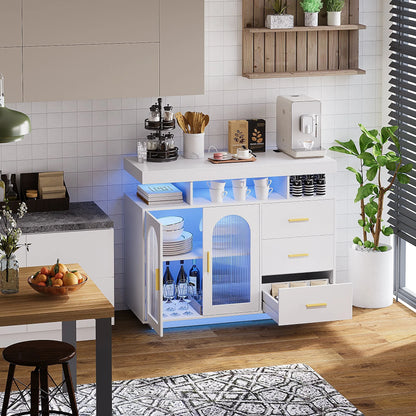 39''Wide Sideboard With LED Light - N/A