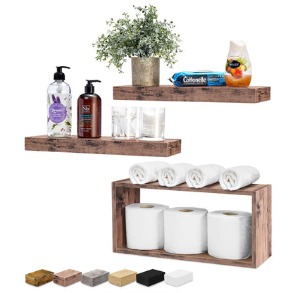 Sorbus Floating Shelves for Wall Set of 3 - 16"L X 5.5"W X 7.75H
