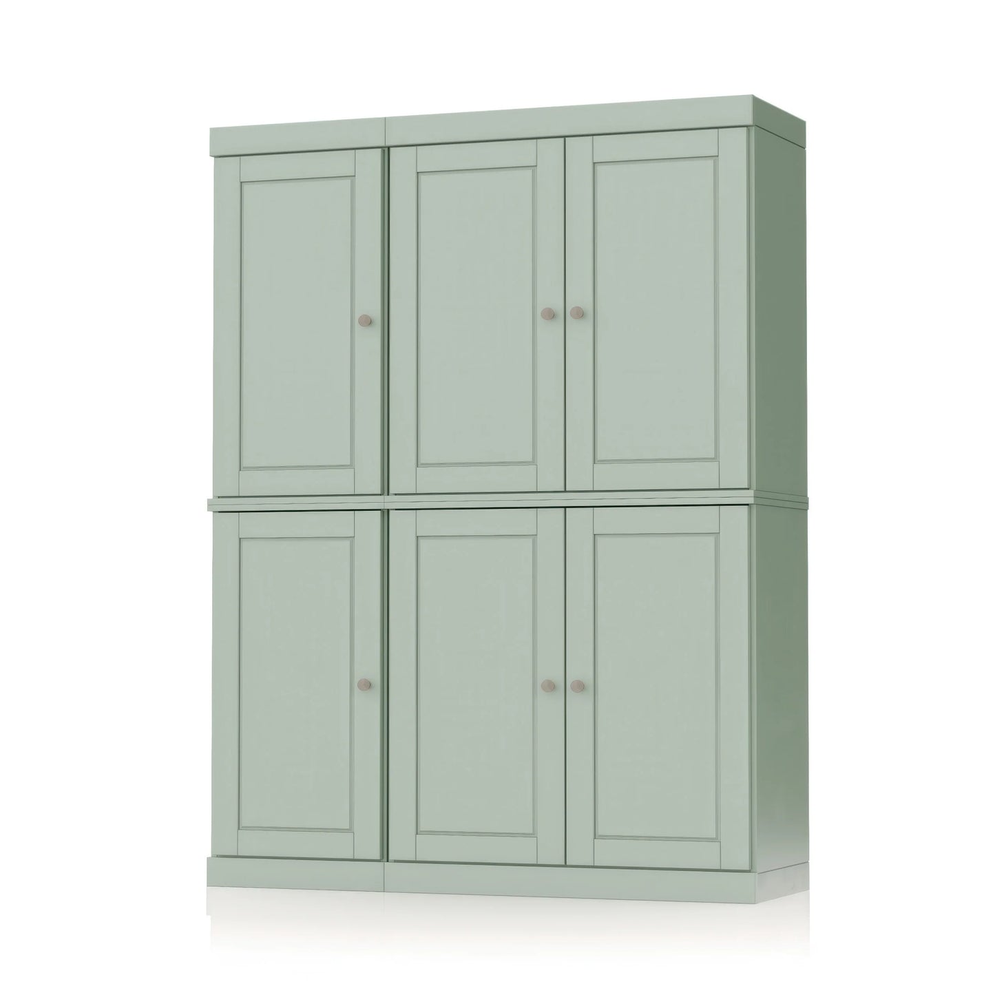 Palace Imports 100% Solid Wood China Pantry with Glass or Solid Wood Doors and 2-Drawers - 48.5" x 71.5"