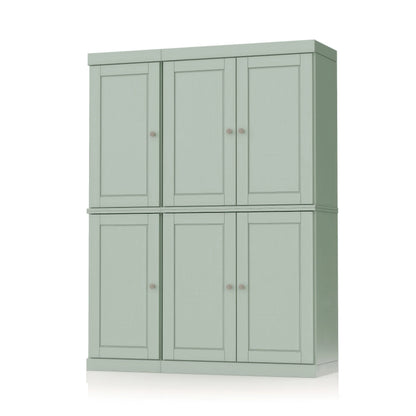 Palace Imports 100% Solid Wood China Pantry with Glass or Solid Wood Doors and 2-Drawers - 48.5" x 71.5"
