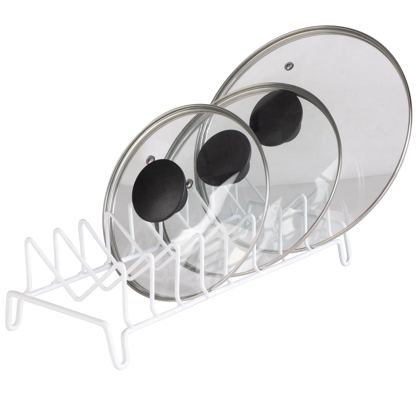 Kitchen Details Lid Organizer in White - 13.98" x 6.69" x 5.51"