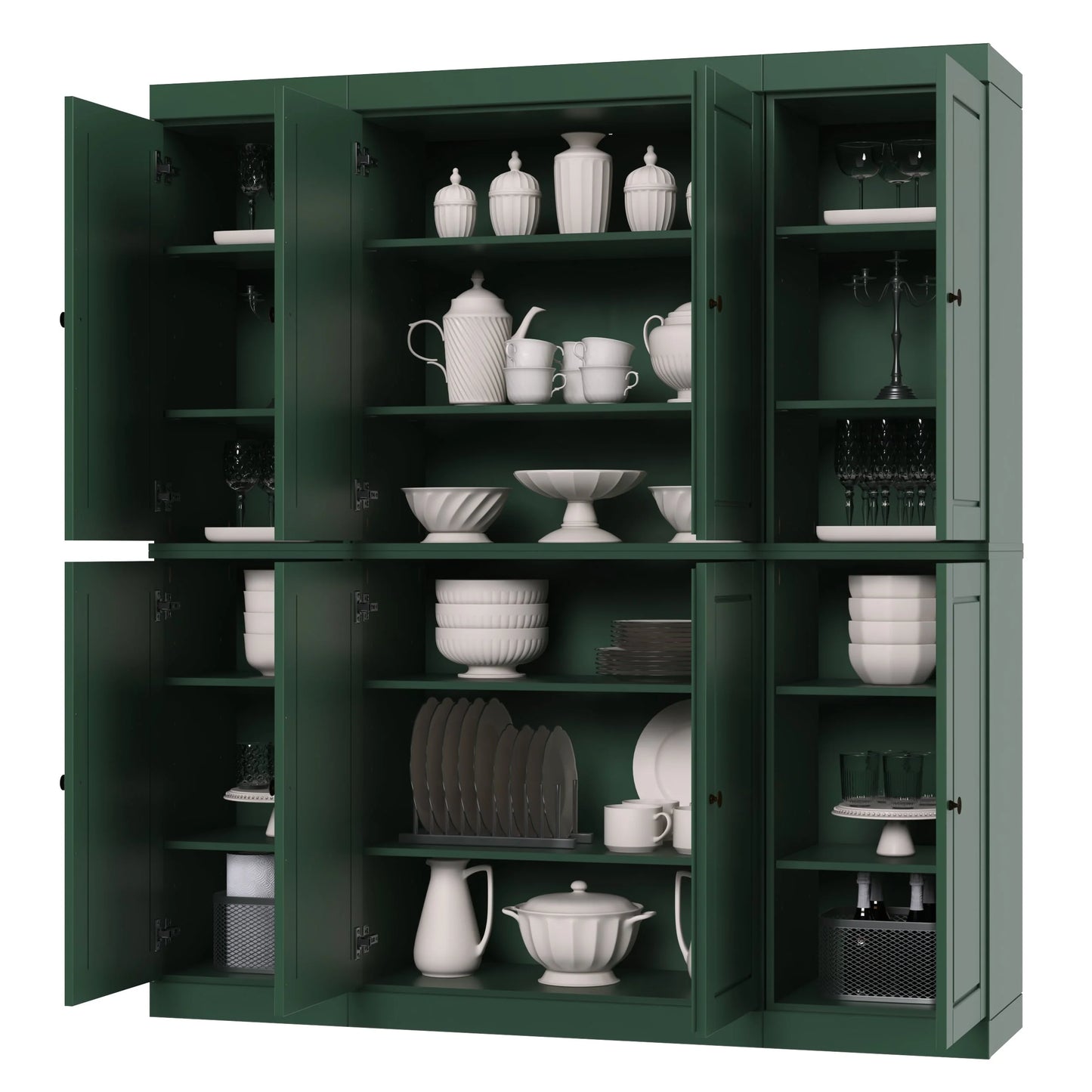 100% Solid Wood 65" Kitchen China Pantry Buffet by Palace Imports - 65" x 71.5"