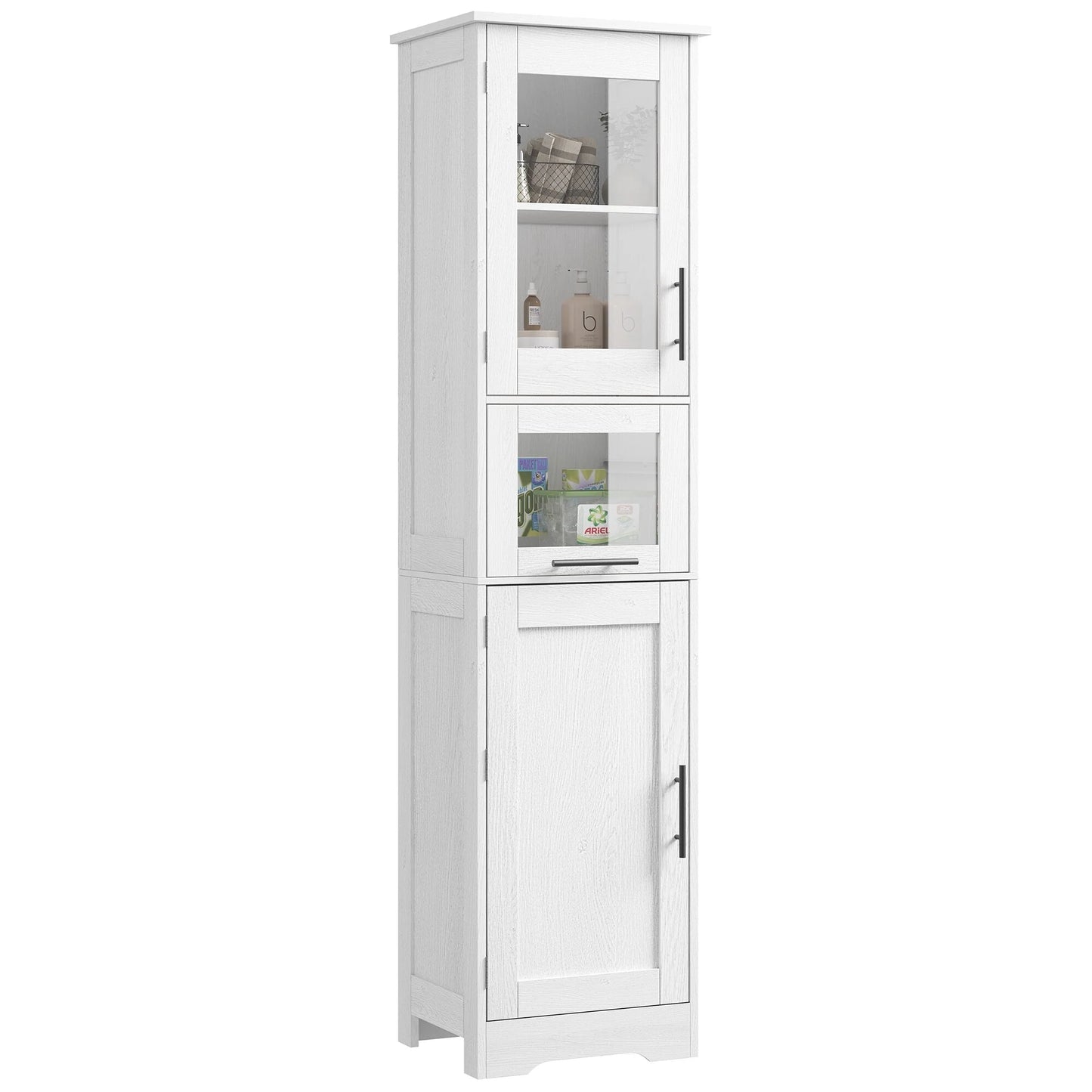 Tall Cabinet with Doors and Adjustable Shelf, Kitchen , Bathroom - N/A