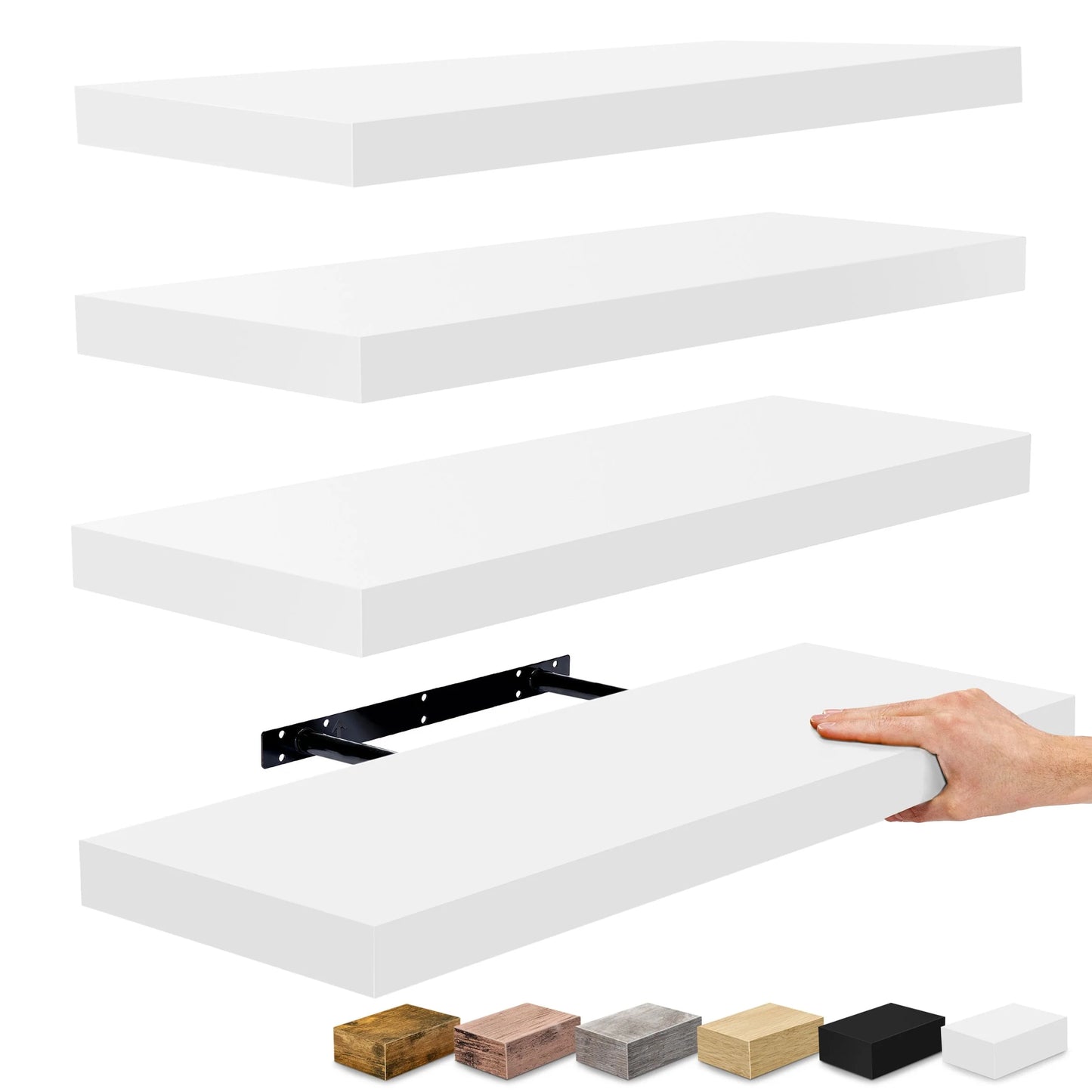 Sorbus Floating Wall Shelves Wall Mounted (4 Pack)