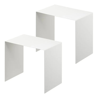 Yamazaki Home Riser (Set of 2), Steel, Supports 4 pounds, No Assembly - L 7.87 x W 12.2 x H 11.02 inches
