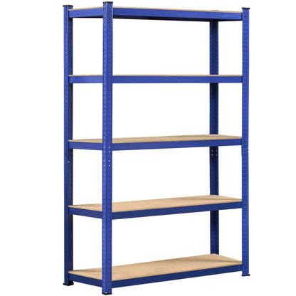 Yaheetech Adjustable 5-Tier Shelf Metal Storage Rack for Home/Office/Garage - 35.5″ L × 12″ W × 71″ H