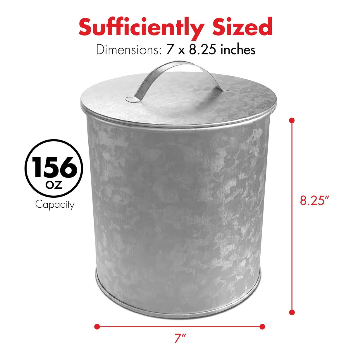 Amici Home 5AN862 Newport Food Storage Canister Extra Large - 156 oz