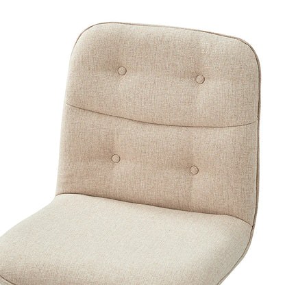 Leonhard Upholstered Swivel Task Chair: Plush Velvet Feel with Linen-Inspired Fabric, Adjustable Height, and Wheels