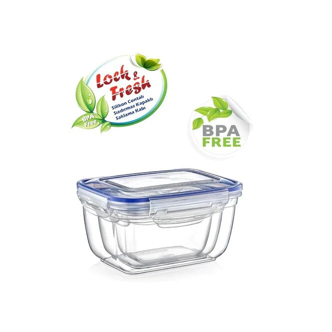 3 Pack Deep Rectangular Sealed Containers - 20 oz., 33 oz.,60 oz.