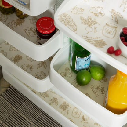 DII Nautical Blue Market Print Fridge Liner (Set of 6)