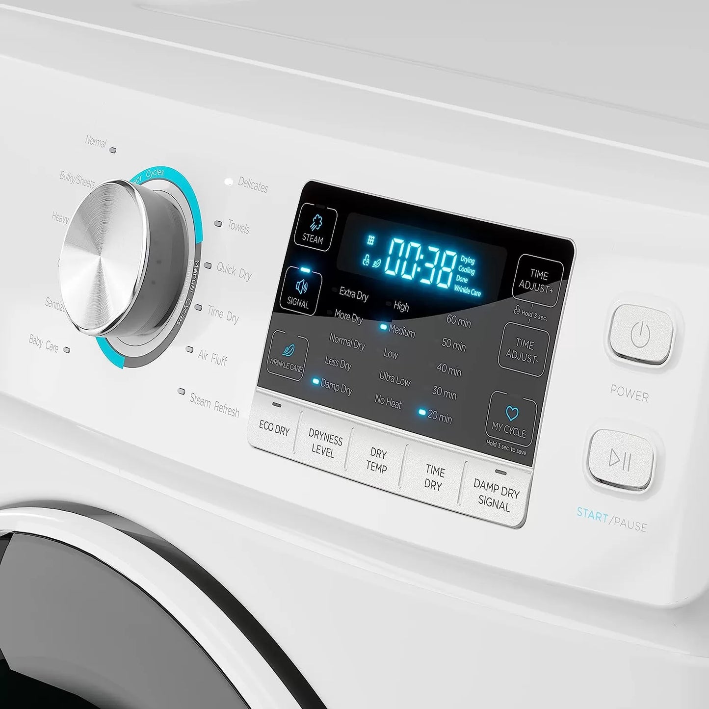 KoolMore FLW-3CWH Front Load Machine, 2.7 Cu. Ft, Space Saving Unit with 20-Minute Quick, 12 Washing Cycles, Quiet Inverter Motor [120V],