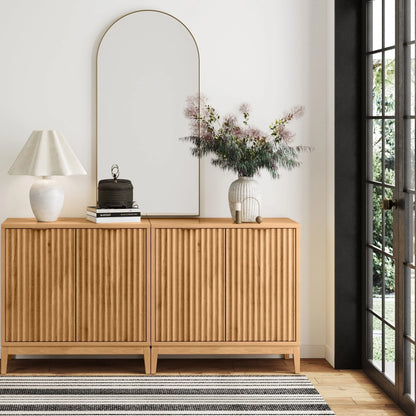 Jasper Modern Sideboard, Kitchen Storage Cabinet with Fluted Doors