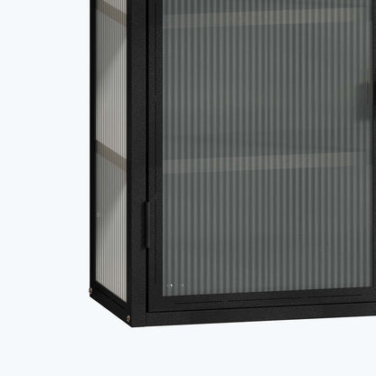 Retro Style Glass Door Wall Cabinet