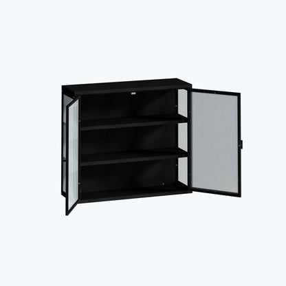 Retro Style Glass Door Wall Cabinet