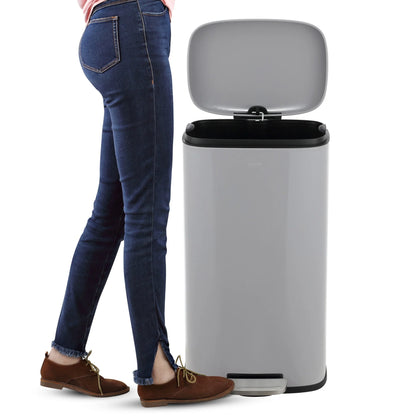 happimess 13-Gallon Trash Can with Soft-Close Lid and FREE Mini Trash Can