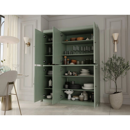 Palace Imports 100% Solid Wood 48.5" China Pantry Cabinet with Solid or Clear Glass Doors and Adjustable Shelves - 48.5" x 71.5"