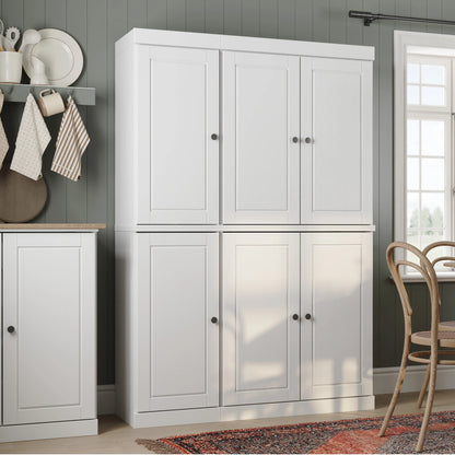Palace Imports 100% Solid Wood 48.5" China Pantry Cabinet with Solid or Clear Glass Doors and Adjustable Shelves - 48.5" x 71.5"