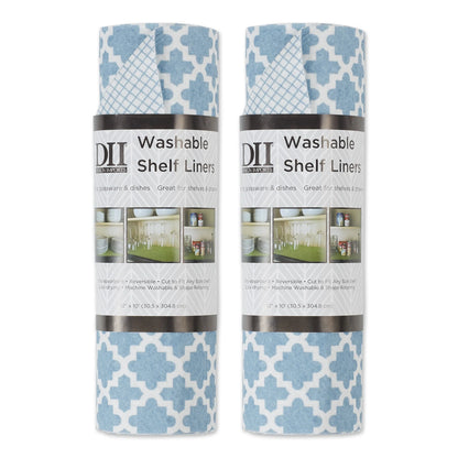 DII Grey Lattice Shelf Liner (Set of 2)