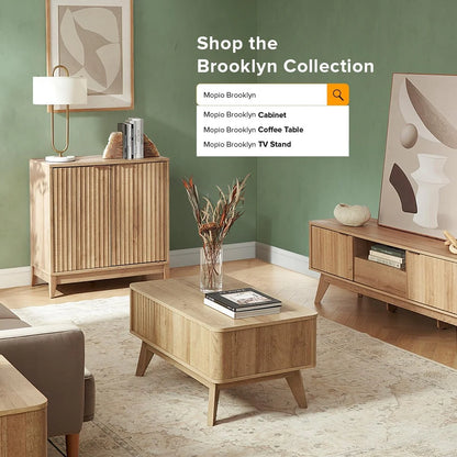 Mopio Brooklyn Storage Cabinet, Modern Farmhouse Entryway Accent Cabinet, Buffet Sideboard, Credenza