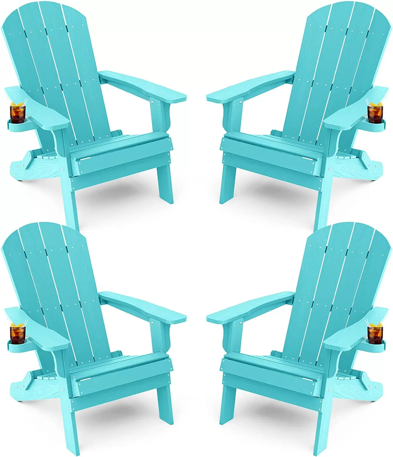 Adirondack Chair ,Patio Chairs 5 Steps Easy Installation,Widely Used in Outdoor, Fire Pit, Deck, Outside, Garden, Campfire Chairs
