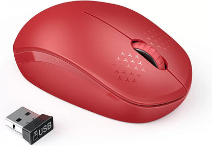 seenda Wireless Mouse, 2.4G Noiseless Mouse with USB Receiver - Portable Computer Mice for PC, Tablet, Laptop with Windows System - Mint Green