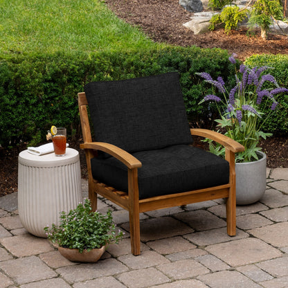 ARDEN Outdoor Plush Modern Tufted Blowfill Deep Seat Set, 24 x 24