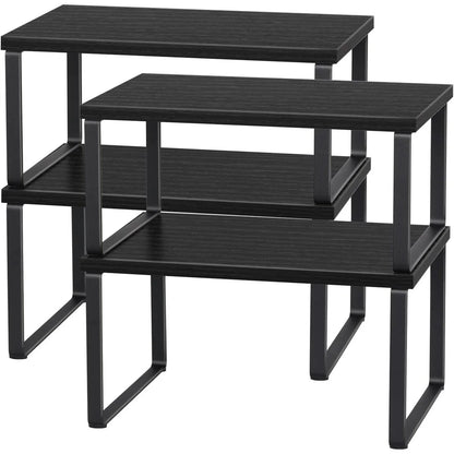 Stackable Kitchen Cabinet Shelves Organizer