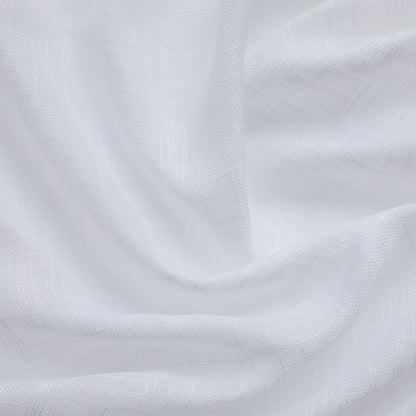 HLC.me Madison Faux Linen Textured Sheer Privacy Sun Light Filtering Window Grommet Thick Curtains Panels, Set of 2