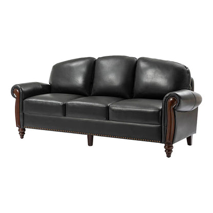 Christoph 84" Genuine Leather Sofa