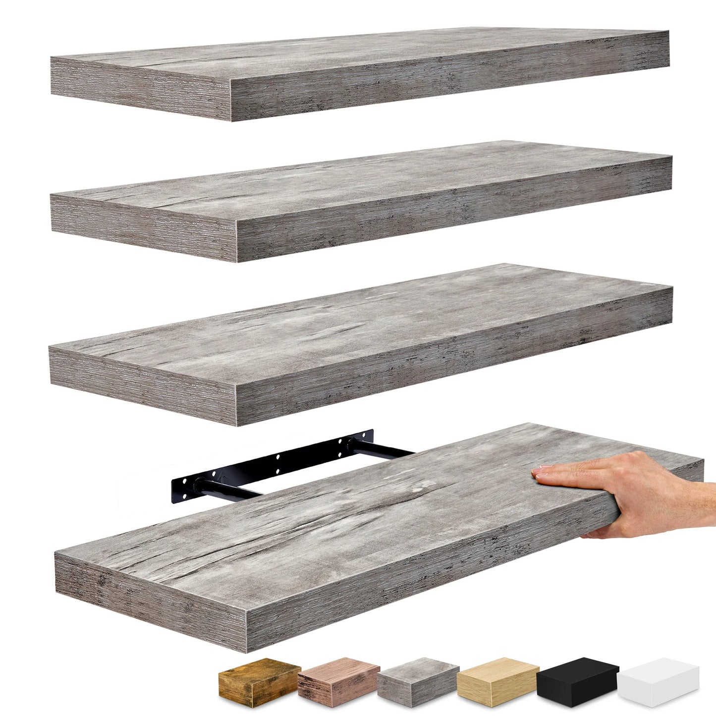 Sorbus Floating Wall Shelves Wall Mounted (4 Pack)