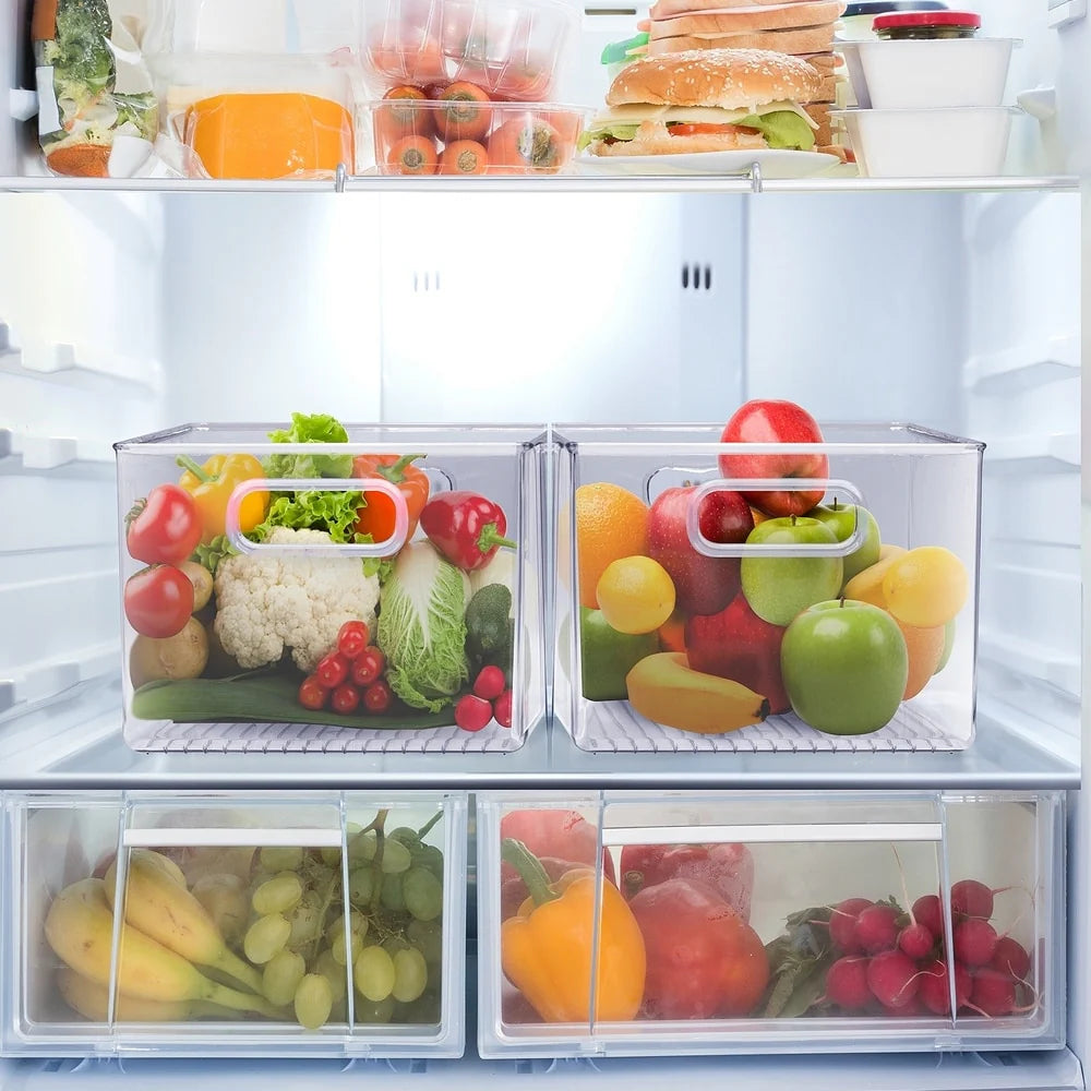 Sorbus Storage Bins Clear Plastic Organizer Container - 2-Pack