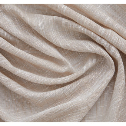 HLC.me Madison Faux Linen Textured Sheer Privacy Sun Light Filtering Window Grommet Thick Curtains Panels, Set of 2