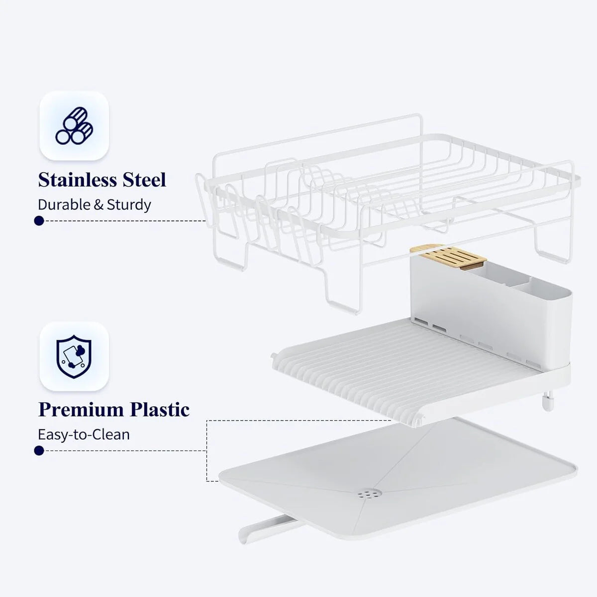26.7'' Kitsure Large Dish Drying Rack - Extendable Dish Rack
