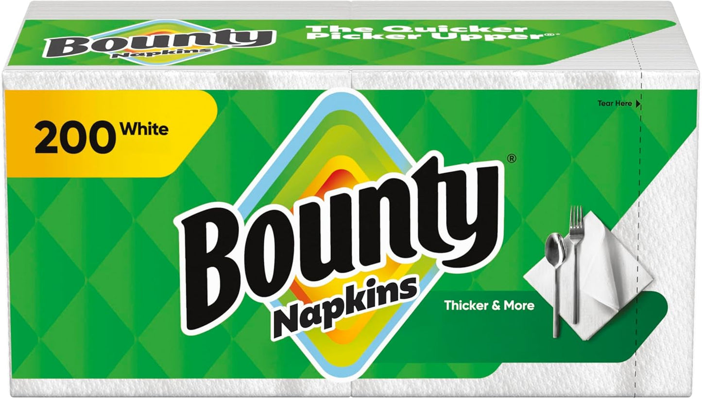 Bounty Paper Napkins, White, 400 Count