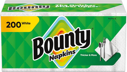Bounty Paper Napkins, White, 400 Count