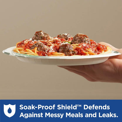Dixie 8 1/2 Inch Medium-Weight Disposable Paper Plates, Pathways, 300 Count, Bulk Case, 6 Packs/50 Count Per Pack, (Georgia-Pacific #UX9P300)