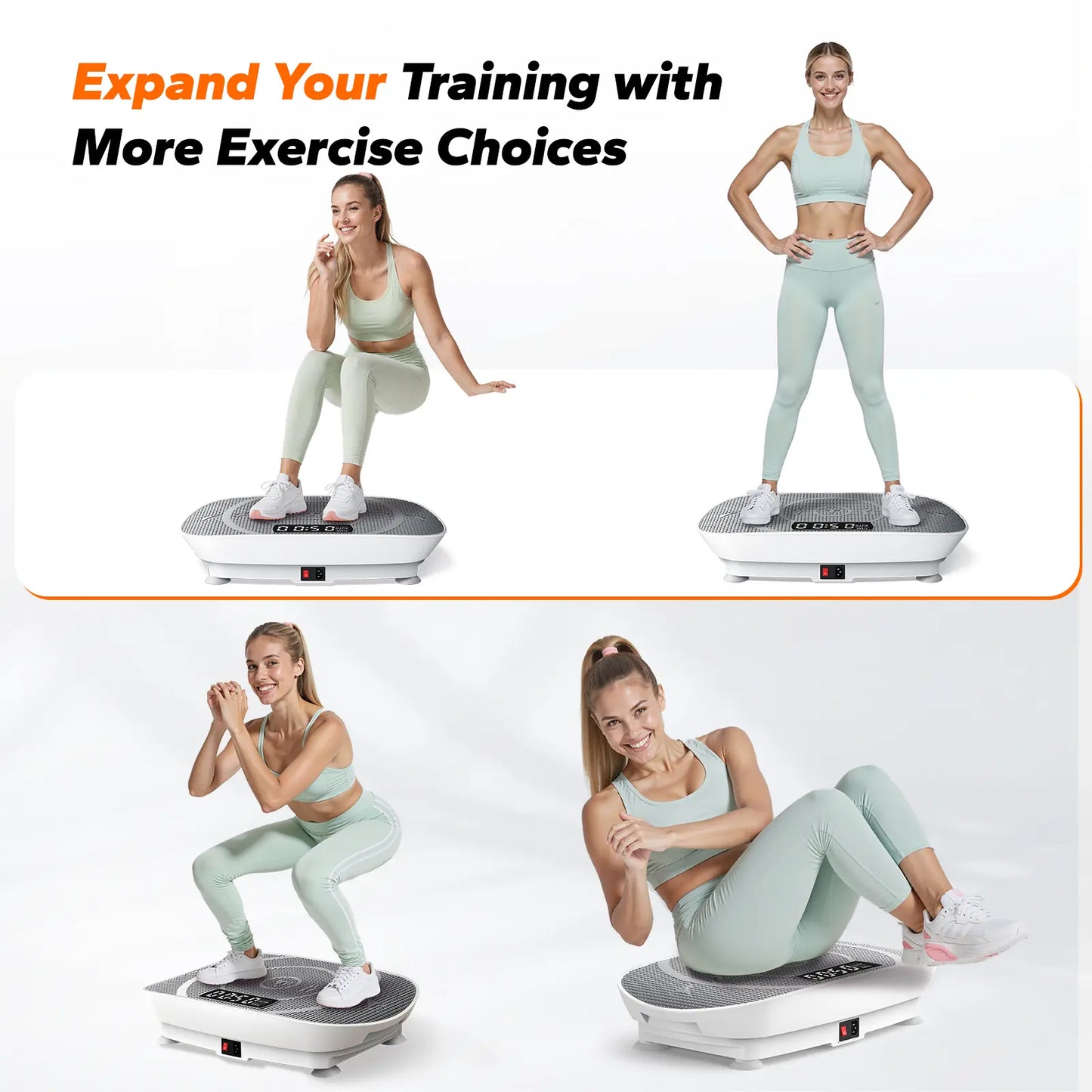 Merach Slim Vibration Plate Exercise Machine with Lymphatic Drainage Feature Compact Design Fitness Home Gym Equipment Whole Body Workout Vibrations