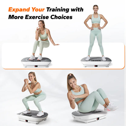 Merach Slim Vibration Plate Exercise Machine with Lymphatic Drainage Feature Compact Design Fitness Home Gym Equipment Whole Body Workout Vibrations