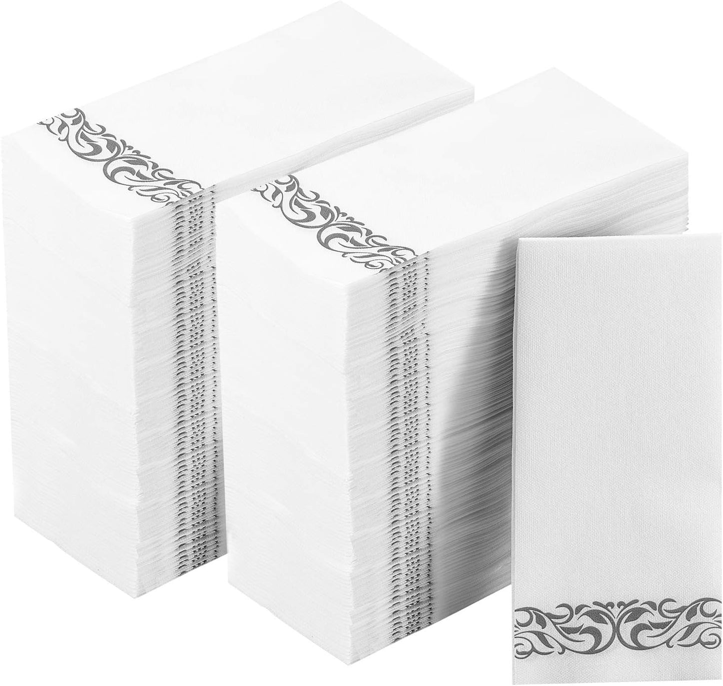 Vplus 200 Pack Paper Napkins Guest Towels Disposable Premium Quality 3-ply Dinner Napkins Disposable Soft, Absorbent, Perfect for Kitchen, Wedding, Parties, Dinners or Events (Gold)