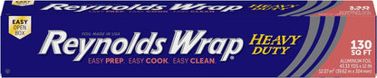 Reynolds Wrap Heavy Duty Aluminum Foil, 18 Inch Width, 75 Square Feet