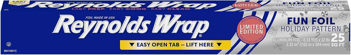 Reynolds Wrap Aluminum Foil Pack, Aluminum Foil Roll Double Pack, Easily Moldable Around Food for a Tight Seal, Great for Covering Dishes and Storing Leftovers, 2 Pack, 175 Sq. Ft. Rolls