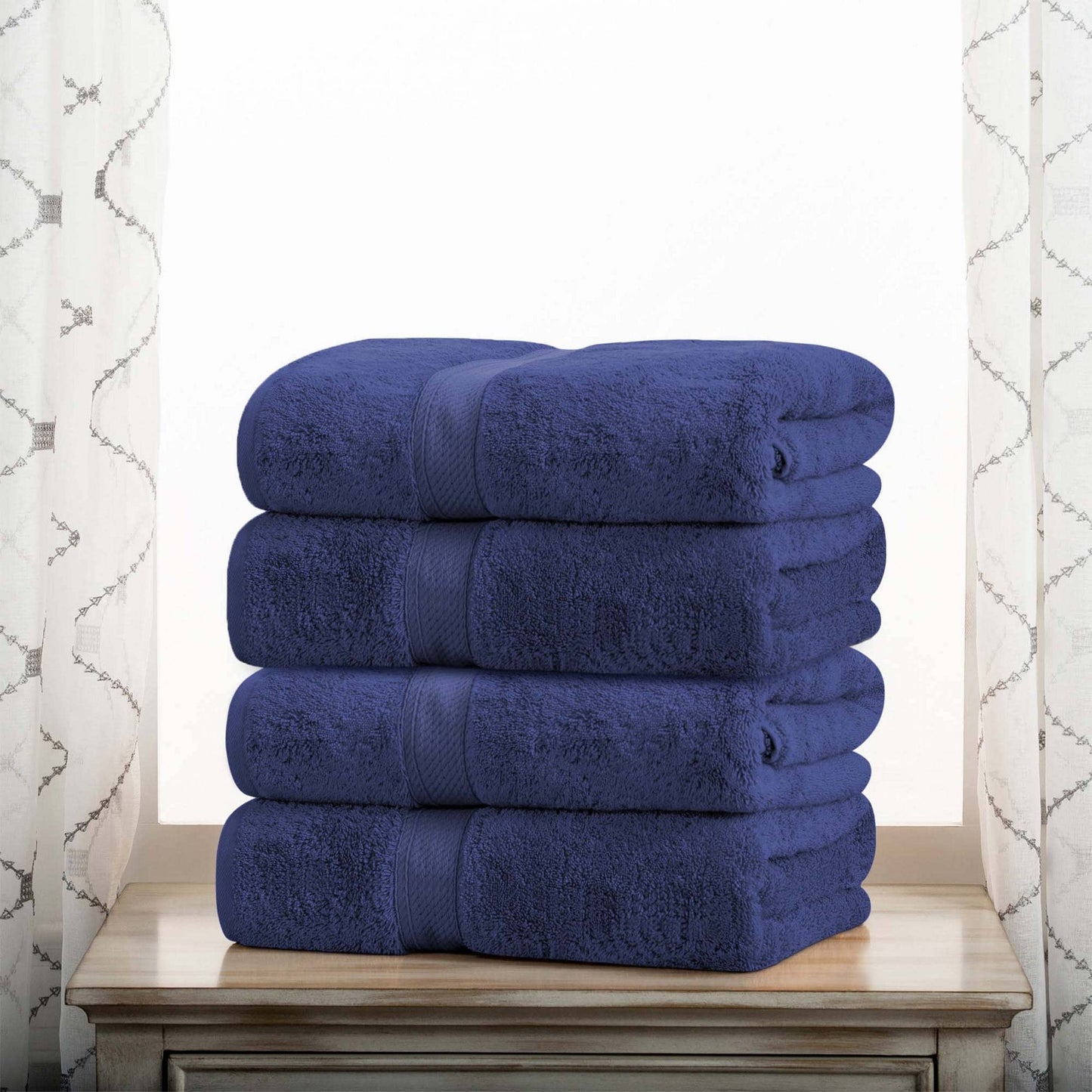 Superior Egyptian Cotton Pile Heavyweight Bath Towel Set of 4