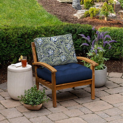 ARDEN Outdoor Plush Modern Tufted Blowfill Deep Seat Set, 24 x 24
